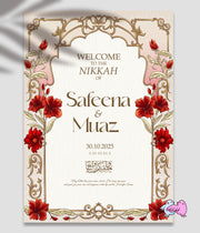 Eden Welcome Board Red