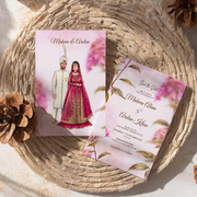Illustrated wedding invitations